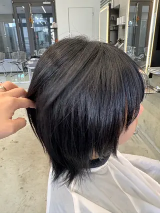 ミディアム メンズ saki｜透明カラー ドライパーマ.パーマのヘアスタイル
