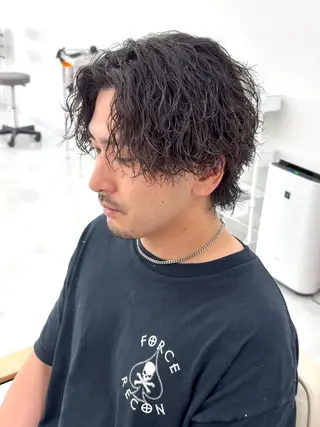 パーマ メンズ 新潟No.1サロン 秋山深(メンズ限定)のヘアスタイル