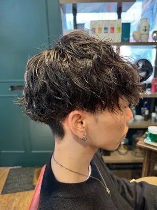 ショート パーマ メンズ 金子 富士のヘアスタイル