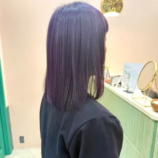 ミディアム カラー 艶ブリーチカラー✨ ボブレイヤーSakiのヘアスタイル