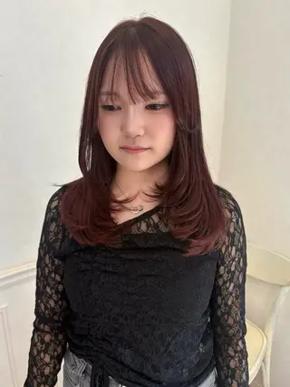 ロング カラー 艶感暖色カラー🥀/ レイヤー / れいかのヘアスタイル