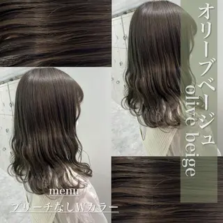 ミディアム カラー 抜け感レイヤー︴ ニュアンスカラーのヘアスタイル