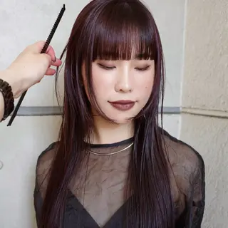 ロング カラー nonoka オリーブ/レイヤーのヘアスタイル