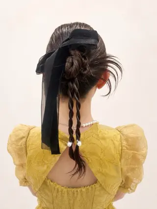 ロング ヘアアレンジ ヘアセット ヘッドスパ/河西未来のヘアスタイル
