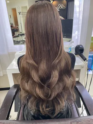 ロング マリカ🦋韓国 ハイトーン/エクステのヘアスタイル
