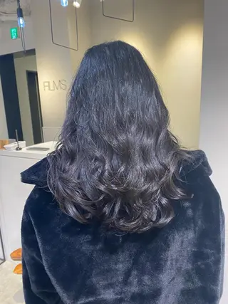 ミディアム パーマ メンズ清潔感のプロ 💈メンズパーマ藤田のヘアスタイル