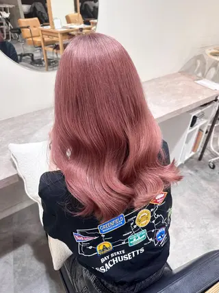 セミロング カラー ピンクカラー/ mana🎀のヘアスタイル
