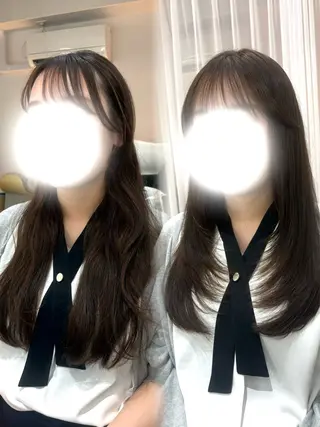 ロング 🩵韓国レイヤー/ 顔周り/MIU🩵のヘアスタイル