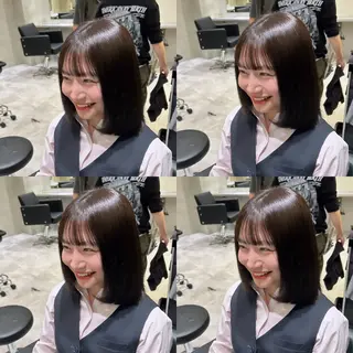 ミディアム カラー レイヤーカット/ 縮毛矯正🇰🇷早坂のヘアスタイル