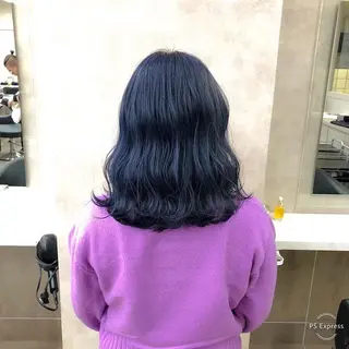 セミロング カラー ヘアアレンジ 縮毛矯正/髪質改善/ ブリーチ毛/木元渓太のヘアスタイル