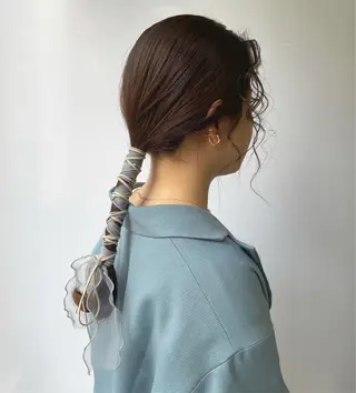 ロング ヘアアレンジ 髙塚碧🇰🇷 韓国ヘア🎗️のヘアスタイル