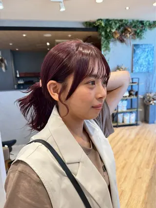 ミディアム カラー Jrスタイリスト𓍯 横堤🫧秋積日向のヘアスタイル