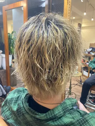 ショート パーマ メンズ 【ミニモ限定価格】 城下竜二のヘアスタイル