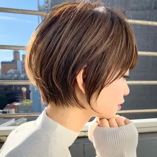 ショート カラー ✨大川 錬✨ -7歳若返りショートのヘアスタイル
