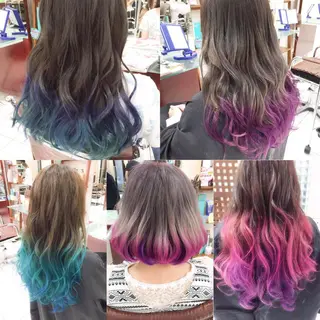 ロング カラー モテ髪透明感❤️ デイズヘアカラーのヘアスタイル