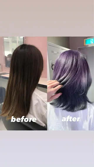 ミディアム カラー パーマ ヘアアレンジ メンズ キッズ ネイル マツエク・マツパ KANAMI 🌏のヘアスタイル