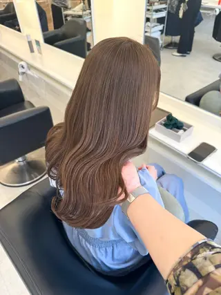 ロング カラー NANO/ ブリーチ×レイヤーのヘアスタイル