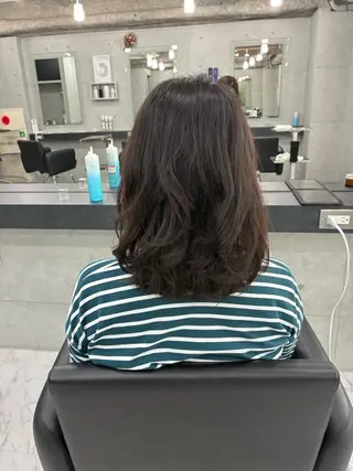 ミディアム カラー パーマ Endearing 🌟銀座のヘアスタイル