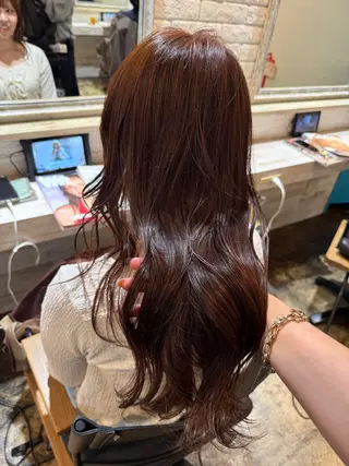 ロング カラー 透明感カラー/パーマ 🌀アオノのヘアスタイル