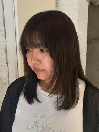 セミロング カラー ワンカラー¥3850 /アレンジ/あみ🎶のヘアスタイル