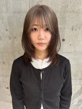 ミディアム カラー 髪質改善/レイヤー/ お顔まわり/Ami.のヘアスタイル