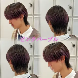 ミディアム カラー メンズ 🫧透明感艶カラー/ 縮毛矯正/愛莉🫧のヘアスタイル
