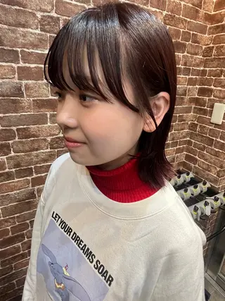 ミディアム カラー 久木原 ゆりのヘアスタイル