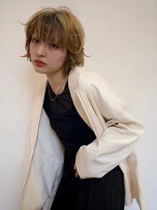 ミディアム カラー keshiki 大名のヘアスタイル