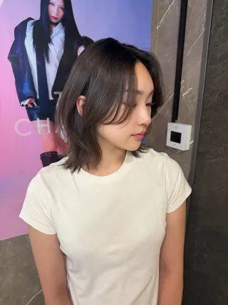 ミディアム caho/大阪梅田 韓国ヘア♡のヘアスタイル