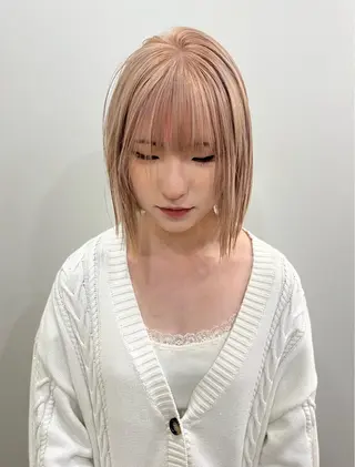 ショート カラー ヘアセット🎀パーマ Tsubasaのヘアスタイル
