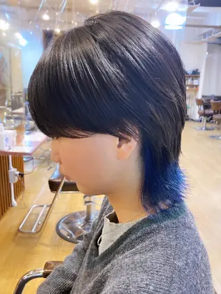 ミディアム カラー 女性目線でつくる ボブ縮毛矯正のヘアスタイル