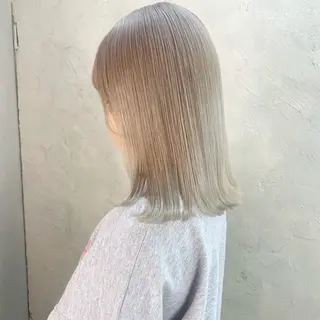 セミロング カラー ヘアアレンジ ボブ×柔らかいカラー 🌷misaki𓍼のヘアスタイル