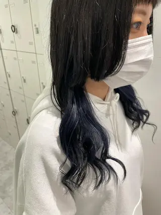 ミディアム カラー パーマ ヘアアレンジ ネイル マツエク・マツパ 韓国風ベージュ🤎 赤みなし🌿横浜🤎のヘアスタイル