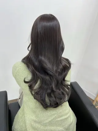 ロング カラー ✨津田佐功/兵庫三宮 /オリーブ/ミント✨のヘアスタイル