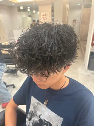 ショート パーマ メンズ メンズ美容師/ フェザー/池戸晴也のヘアスタイル