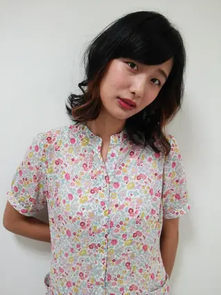 セミロング over two 藤が丘のヘアスタイル