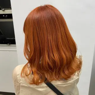 セミロング カラー mai🍑暖色カラー /レイヤー💖のヘアスタイル