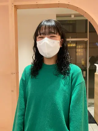 セミロング パーマ BLOCK hair makeのヘアスタイル
