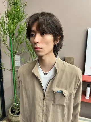 ミディアム パーマ メンズ 小笠原悠斗 /メンズヘアのヘアスタイル