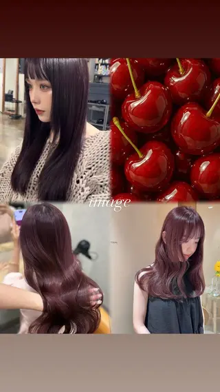ロング カラー 加藤 歩未のヘアスタイル