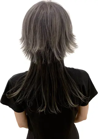 ロング カラー ヘアアレンジ メンズ ミドウチ アヤカのヘアスタイル
