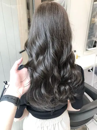 ミディアム カラー パーマ ヘアアレンジ メンズ キッズ ネイル マツエク・マツパ 上品＆韓国風 🥀海心🥀のヘアスタイル
