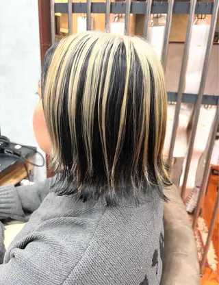 ミディアム カラー ヘアアレンジ 烏山 達也のヘアスタイル