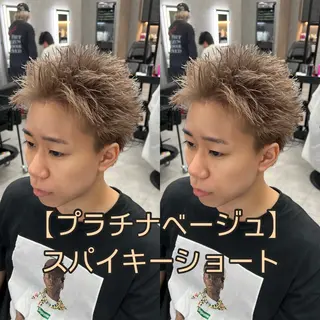 ショート カラー メンズ スパイキーの鬼 ヒロムのヘアスタイル