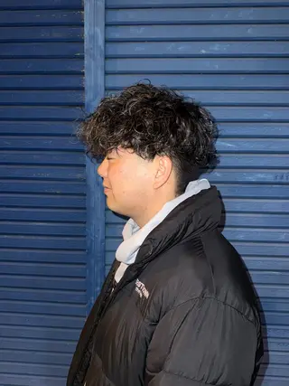 パーマ メンズ 松坂 祐斗のヘアスタイル