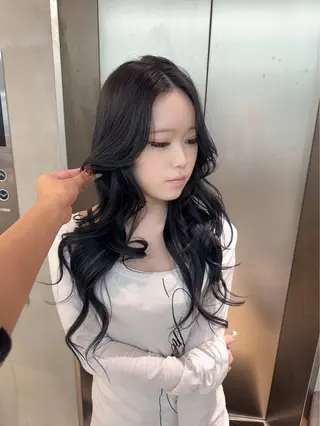 ロング カラー ARIA💎縮毛矯正 ブリーチ💎複雑履歴のヘアスタイル