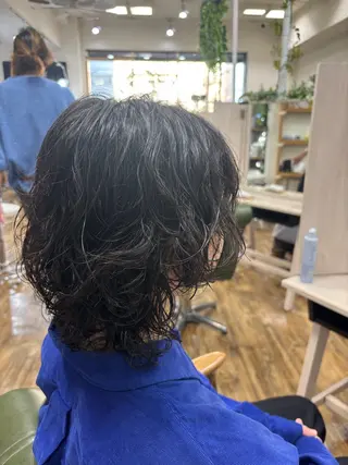 ミディアム パーマ メンズ 🐰K+Plus🐰 まゆ🐰のヘアスタイル