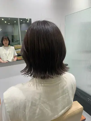 ミディアム カラー 岐阜駅/レイヤー/パ ーマ/デザインカラーのヘアスタイル