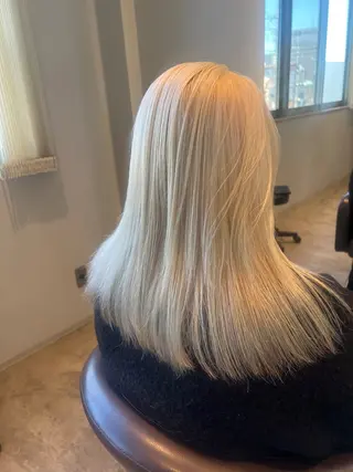 ミディアム 髪質改善ストレート 中林優太のヘアスタイル
