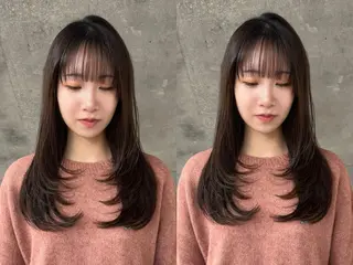 セミロング 小野寺 彩圭のヘアスタイル
